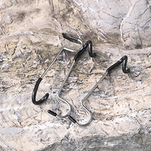 4Pcs Outdoor s lamp Hook Pole Mount Hooks, Black Pole Attachment Hanger, Multifunctional Camping Light Hook for Indoor& Outdoor Hanging Outdoor Light Hanging Holder Lights Camping Accessories