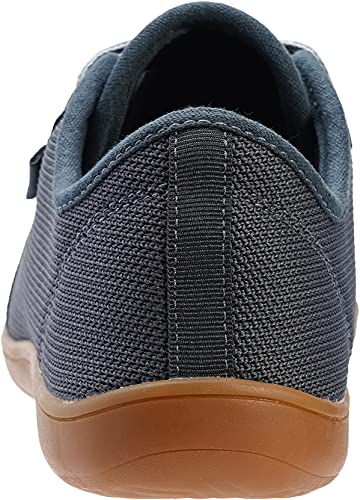 WHITIN Women's Barefoot Shoes Fashion Sneakers Minimalist Wide Width Toe Box Zero Drop Size 9 Gym Training W81 Running Walking Flat Workout Grey 40