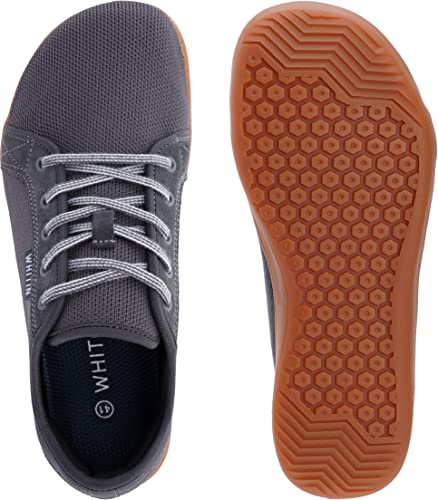 WHITIN Women's Barefoot Shoes Fashion Sneakers Minimalist Wide Width Toe Box Zero Drop Size 9 Gym Training W81 Running Walking Flat Workout Grey 40