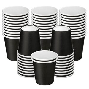 iuuidu 3 oz paper cups, black mouthwash cups 50 count disposable bathroom cups 3 oz, disposable espresso cups small paper cups for party,picnic,travel,espresso and snack