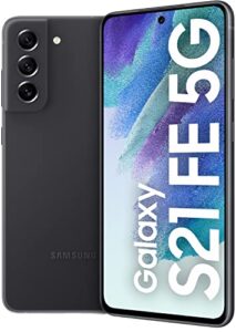 samsung galaxy s21 fe 5g sm-g990e/ds 128gb 8gb dual sim factory unlocked gsm smartphone - international version, no warranty (graphite)