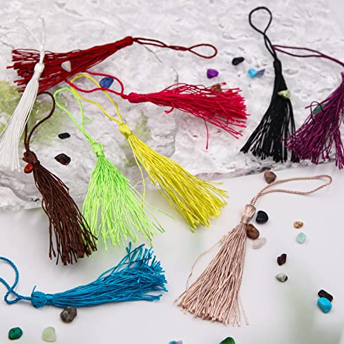 EuTengHao Natural Irregular Chips Stone Beads Gemstone Beads Kit with Tassels Wooden Beads Tiny Beads Jewelry Findings Charms Earring Hooks Beading Wire for Jewelry Making(30 Colors)