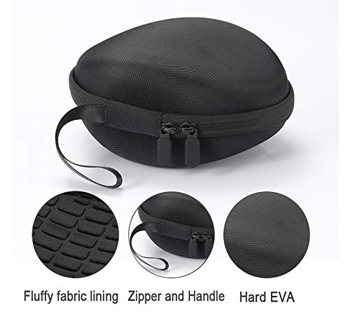 Hard Travel Carrying Case Compatible with Skullcandy Crusher Over-Ear Headphones. (Case Only, Not Include The Device)-Black(Black Lining)