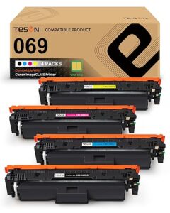 tesen 069 compatible toner cartridge replacement for canon crg-069 069 toner cartridge using with canon imageclass lbp674cdw mf753cdw mf751cdw printer 4-pack