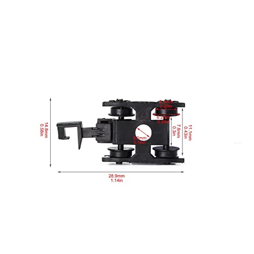 FSGLOVE Miniature Model Building Kit 12pcs/24pcs Model Train N- Scale 1:160 POM Bogies with Couplers 36" Plastic Wheels (Color : 12pcs)