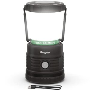 energizer led camping lantern x1000, bright and rugged tent light, water resistant lantern for camping, hiking, fishing, emergency (usb cable included)