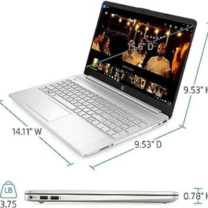 HP 2022 15.6" FHD Laptop, AMD Ryzen 5-5500U Processor, 32GB RAM, 1TB PCIe SSD, AMD Radeon Graphics, HD Webcam, Wi-fi, Bluetooth, Win 11, Silver, 32GB SnowBell USB Card