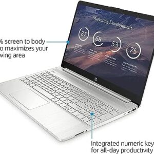 HP 2022 15.6" FHD Laptop, AMD Ryzen 5-5500U Processor, 32GB RAM, 1TB PCIe SSD, AMD Radeon Graphics, HD Webcam, Wi-fi, Bluetooth, Win 11, Silver, 32GB SnowBell USB Card