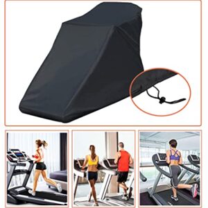 Oslimea Treadmill Cover Waterproof, Sunscreen Treadmill Cover for Indoor & Outdoor, Dust-Proof Sports Running Machine Protective Cover with Drawstring, Black (78''L x 37''D x 59''H, Non-Folding)