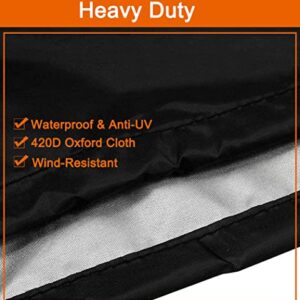 Oslimea Treadmill Cover Waterproof, Sunscreen Treadmill Cover for Indoor & Outdoor, Dust-Proof Sports Running Machine Protective Cover with Drawstring, Black (78''L x 37''D x 59''H, Non-Folding)