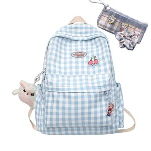 jellyea kawaii backpack cute backpack with kawaii accessories laptop bag rucksack girl schoolbag canvas bag teens bookbag
