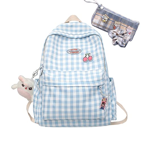 JELLYEA Kawaii Backpack Cute Backpack with Kawaii Accessories Laptop Bag Rucksack Girl Schoolbag Canvas Bag Teens Bookbag