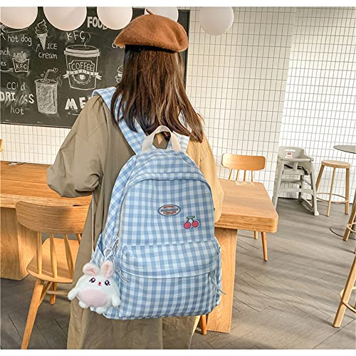 JELLYEA Kawaii Backpack Cute Backpack with Kawaii Accessories Laptop Bag Rucksack Girl Schoolbag Canvas Bag Teens Bookbag