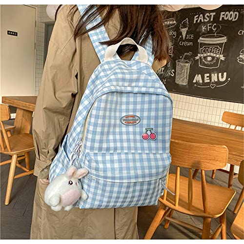 JELLYEA Kawaii Backpack Cute Backpack with Kawaii Accessories Laptop Bag Rucksack Girl Schoolbag Canvas Bag Teens Bookbag