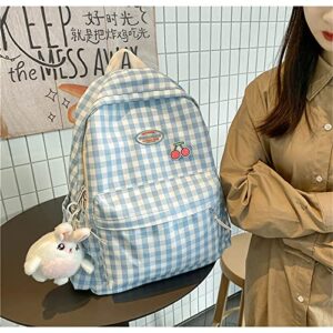 JELLYEA Kawaii Backpack Cute Backpack with Kawaii Accessories Laptop Bag Rucksack Girl Schoolbag Canvas Bag Teens Bookbag