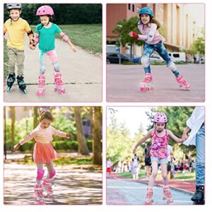 Kids Roller Skates for Girls Child Beginner Toddlers, 4 Sizes Adjustable Roller Skates with Light up Wheels for Children, patines para niñas patins à roulettes Enfants Filles - Extra Small Size