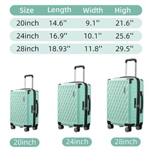 Melalenia Luggage 10 Piece Sets Clearance,Large Travel Suitcase Set Spinner Wheels with TSA Locks,Hard Shell Luggage Sets for Women (10Pcs Green)