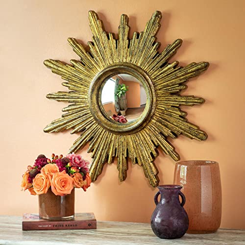 Park Hill Collection EWI16001 Isolde Sunburst Mirror, 25.75-inch Height, Gold, 25.75inchL x 2inchW x 25.75inchH