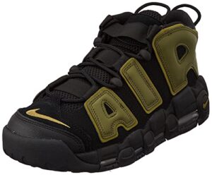 nike mens air more uptempo 96 basketball trainers cj6129 shoes, black/rough green-pilgrim-blac, 11