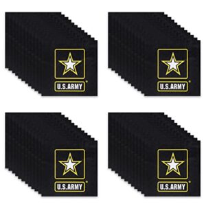 havercamp u.s. army beverage napkins (48 pcs.)! 48 us army napkins, 5 inch square (folded) in the officially licensed united states army logo.