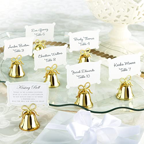 Kate Aspen (Set of 24) Gold Kissing Bells Place Card Holders, Wedding Bells For Ringing At Wedding, Wedding Decorations, Wedding Favors, Place Settings