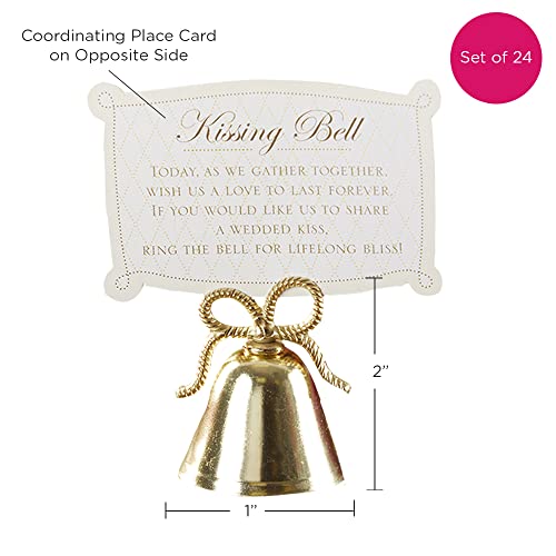 Kate Aspen (Set of 24) Gold Kissing Bells Place Card Holders, Wedding Bells For Ringing At Wedding, Wedding Decorations, Wedding Favors, Place Settings