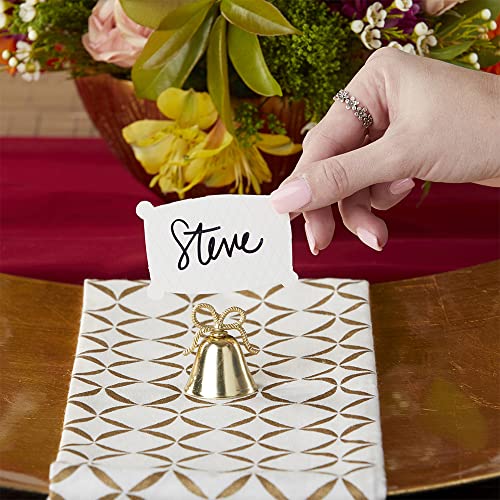 Kate Aspen (Set of 24) Gold Kissing Bells Place Card Holders, Wedding Bells For Ringing At Wedding, Wedding Decorations, Wedding Favors, Place Settings