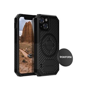 rokform - iphone 13 mini rugged case + low pro magnetic phone mount
