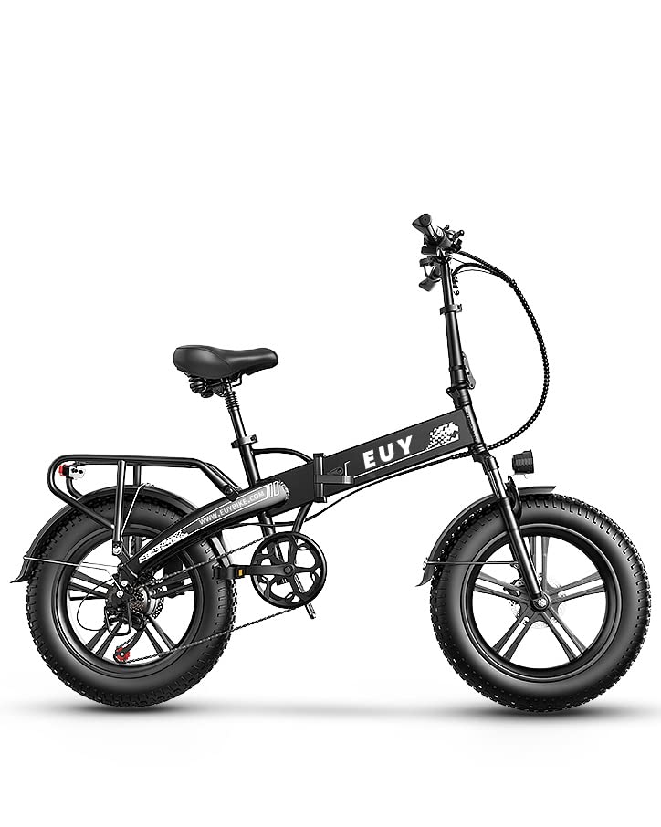 Auloor Electric Bike,750W Ebike for Adults with 48V 12.8Ah Battery,20" Fat Tire Electric Bike,30MPH Folding Electric Bicycle 7-Speed E Bike (Black, Standard)