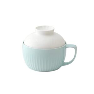 zen pleats porcelain multi cooker bowls set w/cover 33oz (mint)