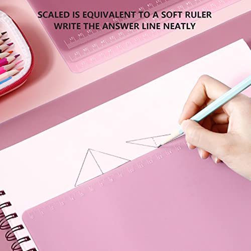 Tnfeeon A4 Writing Pad,Multifunctional Plastic Exam Writing Soft Pad Translucent Drawing Board with Scale for Students()