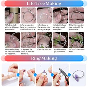 PAXCOO Crystal Jewelry Making Kit for Adults, Ring Making Kit with 28 Colors Crystal Gemstone Beads, Jewelry Wire and Pliers for Ring Making, Jewelry Making Supplies