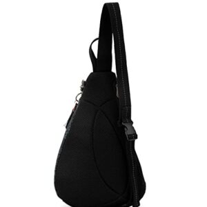 Sakroots Women's Go Sling Backpack in Nylon Eco Twill, Black Tonal Spirit Desert, One Size