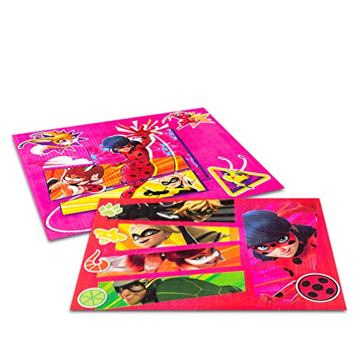 Zagtoon Miraculous Ladybug Puzzle - Bundle with Miraculous Ladybug Jigsaw Puzzle Activity Plus Superhero Fun Pack and More (Miraculous Ladybug Toys)