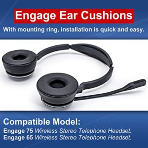 Engage 75 Earpads Replacement for Engage 75 and Engage 65 Headset - NOT FIT Engage 75/65 Convertible and Engage 75/65 Mono Model