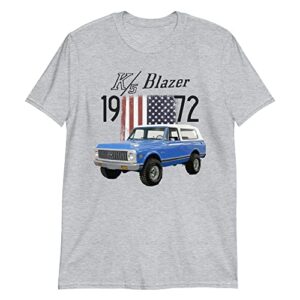 1972 chevy blazer k5 light blue vintage truck short-sleeve unisex t-shirt