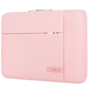 lacdo laptop sleeve case for 14 inch new macbook pro m2 / m1 pro max a2779 a2442 2023-2021, 13.5 inch microsoft surface laptop 5 4 3 2 1/13.5" surface book 3 2 1 computer bag water resistant, pink