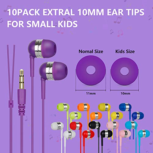 ZNXZXP Bulk Earbuds 50 Pack for Classroom,Wholesale Earbuds Bulk Headphones for Kids,Perfect for Students Schools Hospitals Hotels Library Museums,Individually Bagged,Multi Colored