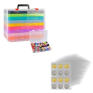 collector case compatible with 5 surprise mini brands toys series 1 2 3 and coin collection supplies pages for collectors bundle