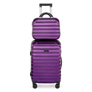 feybaul luggage set 2pcs suitcase pc+abs carry on luggage with spinner wheel