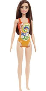 barbie beach doll in orange swimsuit