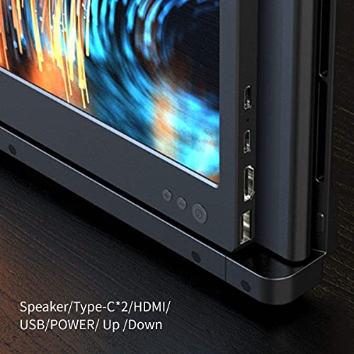 Teamgee Portable Monitor for Laptop, 12” Full HD IPS Display, Dual Triple Monitor Screen Extender, HDMI/USB-A/Type-C Plug and Play for Windows, Chrome & Mac, Work with 13”-16” Laptops