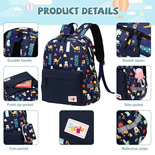 mygreen 14 Inch Backpack for Boys Girls, Kids Backpacks for Preschool, Kindergarten, Elementary with Adjustable Padded Straps Shark Blue
