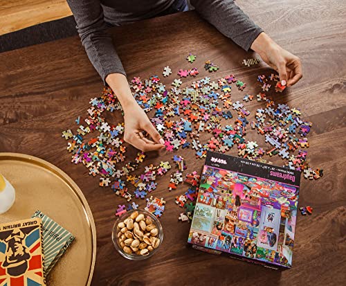 Daydreams '80s and '90s Pop Culture 1000-Piece Jigsaw Puzzle by Rachid Lotf | Educational Brain Teaser, Nostalgic Retro Toys & Games for Kids, Building Kit Activities | 28 x 20 Inches