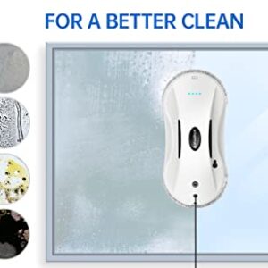 AlfaBot Window Cleaner Robot, X7 Smart Window Vacuum Cleaner with Automatic Water Spray, Glass Cleaning Robot for Interior/Exterior Highrise Windows