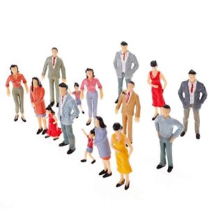 jorzer 100pcs passenger people figures 1:150 tiny people pose scale model multi usage hand painted figures accessories
