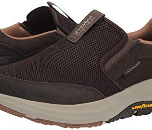 Skechers Men's Go Walk Outdoor-Athletic Slip-On Trail Hiking Shoes with Air Cooled Memory Foam Sneaker, Brown, 10 X-Wide