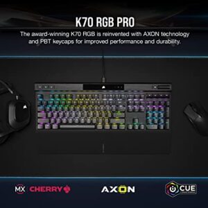 Corsair K70 RGB PRO Mechanical Gaming Keyboard - Cherry MX Brown Keyswitches - 8,000Hz Hyper-Polling - Durable PBT Double-Shot Keycaps - Magnetic Soft-Touch Palm Rest - Black (QWERTY - NA Layout)