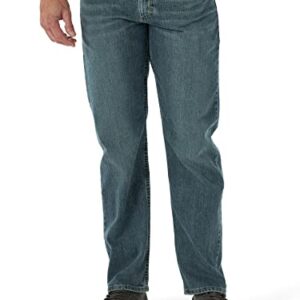 Wrangler Men's Free-to-Stretch Relaxed Fit Jean, Grey Tint, 40W x 29L