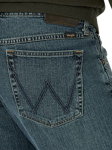 Wrangler Men's Free-to-Stretch Relaxed Fit Jean, Grey Tint, 40W x 29L